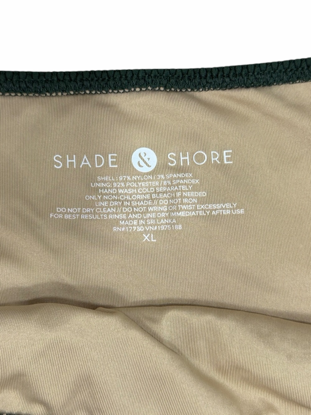 Shade & Shore Textured Bikini Set 38DD XL Dark Green Tie Side Swimwear - Picture 3 of 4